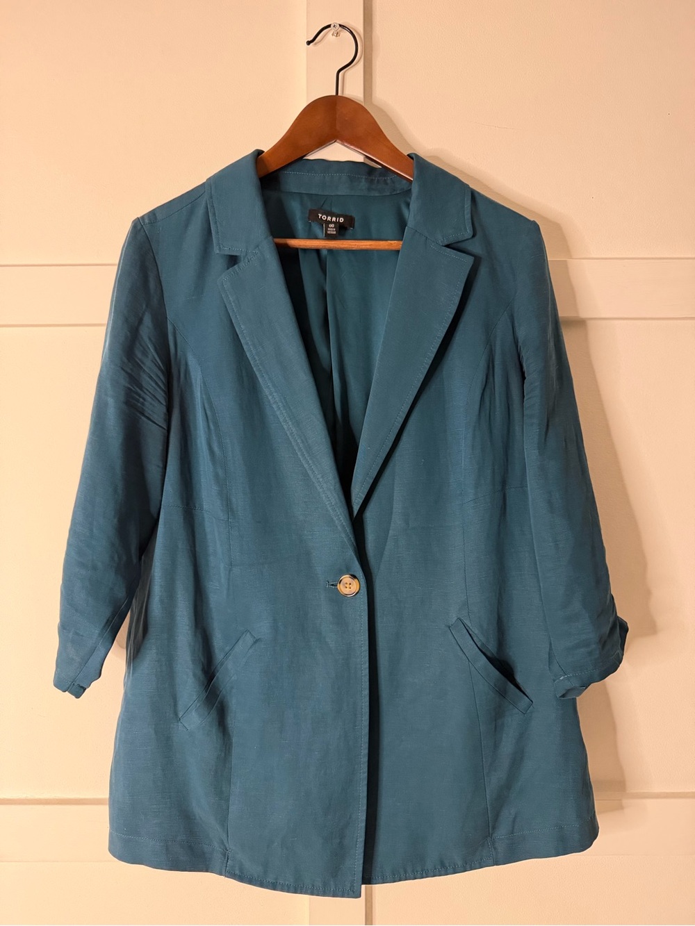 Torrid Teal Single-Button Blazer Jacket & Pants Set - Torrid Size 00